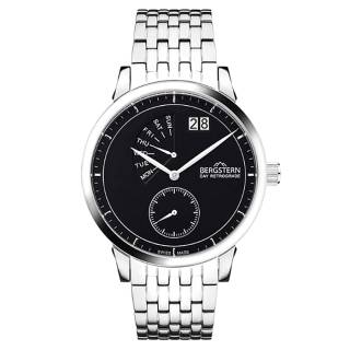 ΡΟΛΟΙ BERGSTERN  B040G196 BERGSTERN Harmony Day Retrograde Silver Stainless Steel Bracelet