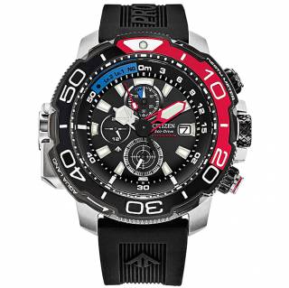 ΡΟΛΟΙ CITIZEN   BJ2167-03E CITIZEN Promaster Aqualand Eco-Drive Chronograph Black Polyurethane Strap