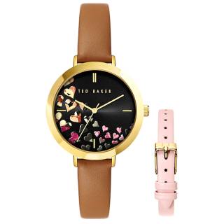 ΡΟΛΟΙ TED BAKER BKG028000 TED BAKER Ammy Hearts Brown Leather Strap Gift Set