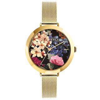 ΡΟΛΟΙ TED BAKER BKPAMF102 TED BAKER Ammy Floral Gold Stainless Steel Bracelet