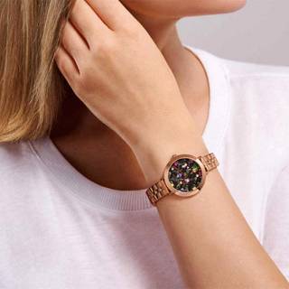 ΡΟΛΟΙ TED BAKER BKPAMS303 TED BAKER Amy Floral Rose Gold Stainless Steel Bracelet