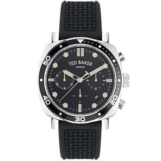 ΡΟΛΟΙ TED BAKER BKPCNF302 TED BAKER Caine Chronograph Black Silicone Strap