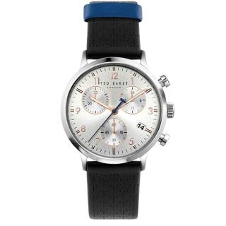 ΡΟΛΟΙ TED BAKER BKPCSS301 TED BAKER Cosmop Chronograph Black Leather Strap