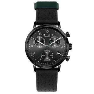 ΡΟΛΟΙ TED BAKER BKPCSS302 TED BAKER Cosmop Chronograph Black Leather Strap