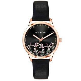 ΡΟΛΟΙ TED BAKER BKPFZF004 TED BAKER Fitzrovia Jardin Black Leather Strap