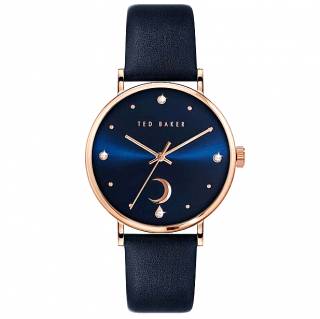 ΡΟΛΟΙ TED BAKER  BKPPHF131 TED BAKER Phylipa Moon Crystals Blue Leather Strap