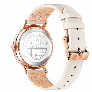 ΡΟΛΟΙ TED BAKER  BKPPHF132 TED BAKER Phylipa Moon Crystals White Leather Strap