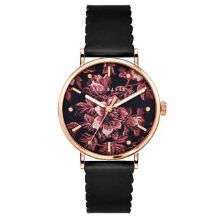 ΡΟΛΟΙ TED BAKER BKPPHF202 TED BAKER Phylipa Bloom Black Leather Strap