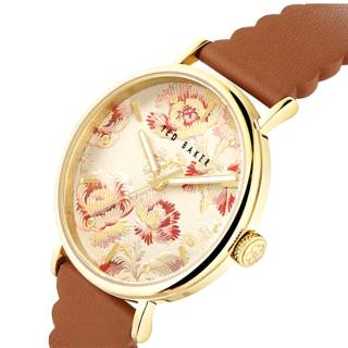 ΡΟΛΟΙ TED BAKER BKPPHF209 TED BAKER Phylipa Bloom Brown Leather Strap