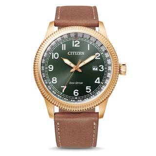 ΡΟΛΟΙ CITIZEN BM7483-15X CITIZEN Eco-Drive  Brown Leather Strap