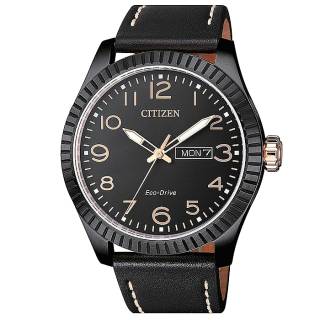 ΡΟΛΟΙ CITIZEN   BM8538-10E CITIZEN EcoDrive Black Stainless Steel Leather Strap