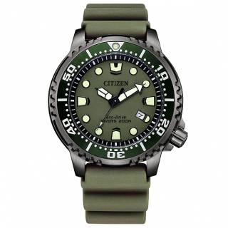 ΡΟΛΟΙ CITIZEN  BN0157-11X CITIZEN Promaster Eco-Drive Divers Green Rubber Strap