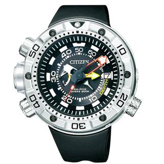 ΡΟΛΟΙ CITIZEN BN2021-03E CITIZEN Eco-Drive Promaster Aqualand Marine Black Rubber Strap