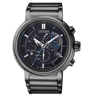 ΡΟΛΟΙ  CITIZEN  BZ1006-82E CITIZEN Eco-Drive Dual Time Chronograph  Black Stainless Steel Bracelet