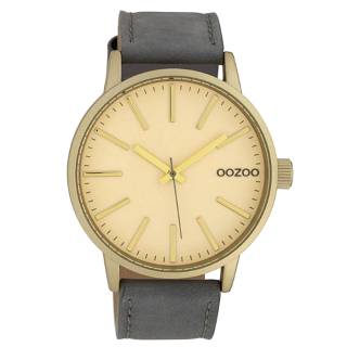 ΡΟΛΟΙ OOZOO C10013 OOZOO Timepieces Grey Leather Strap