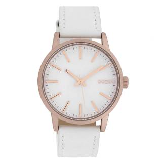 ΡΟΛΟΙ OOZOO C10015 OOZOO Timepieces White Leather Strap