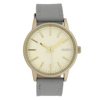 ΡΟΛΟΙ OOZOO C10016 OOZOO Timepieces Grey Leather Strap