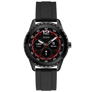 ΡΟΛΟΙ GUESS  C1002M1 GUESS Mens Connect Black Silicone Strap