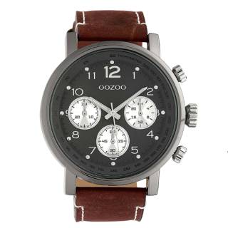 ΡΟΛΟΙ OOZOO C10061 OOZOO Timepieces Brown Leather Strap