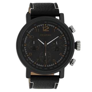 ΡΟΛΟΙ OOZOO C10063 OOZOO Timepieces Black Leather Strap