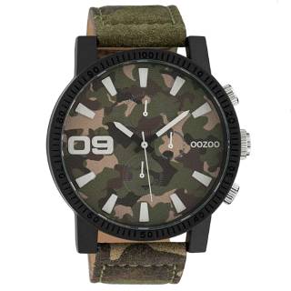 ΡΟΛΟΙ OOZOO  C10066 OOZOO Timepieces Camo Leather Strap