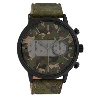 ΡΟΛΟΙ OOZOO  C10068 OOZOO Timepieces Camo Leather Strap