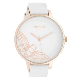 ΡΟΛΟΙ OOZOO  C10075 OOZOO Timepieces White Leather Strap