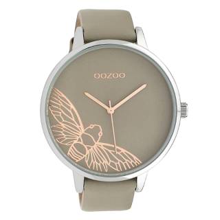 ΡΟΛΟΙ OOZOO  C10077 OOZOO Timepieces Grey Leather Strap