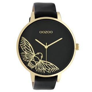 ΡΟΛΟΙ OOZOO  C10079 OOZOO Timepieces Black Leather Strap