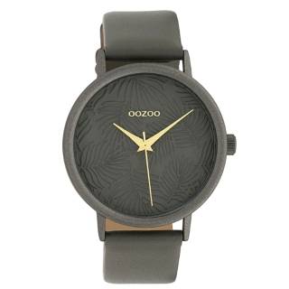 ΡΟΛΟΙ OOZOO  C10084 OOZOO Timepieces Grey Leather Strap