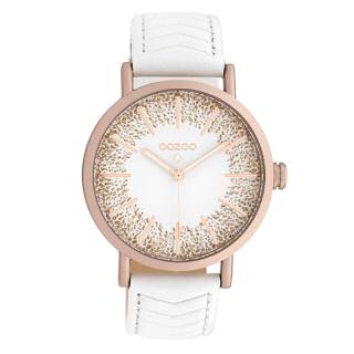 ΡΟΛΟΙ OOZOO  C10146 OOZOO Timepieces White Leather Strap