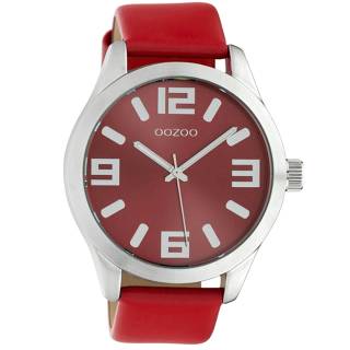 ΡΟΛΟΙ OOZOO C10237 OOZOO Timepieces Red Leather Strap