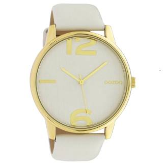 ΡΟΛΟΙ OOZOO C10370 OOZOO Timepieces White Leather Strap