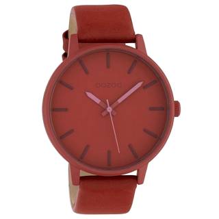 ΡΟΛΟΙ OOZOO  C10381 OOZOO Timepieces Red Leather Strap