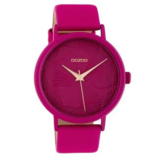 ΡΟΛΟΙ OOZOO C10399 OOZOO Timepieces Fuchsia Leather Strap