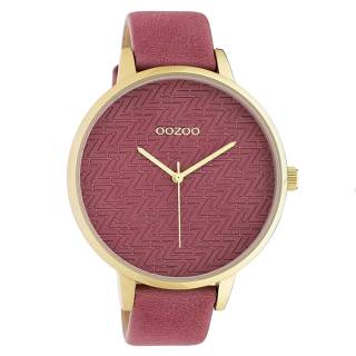 ΡΟΛΟΙ OOZOO C10405 OOZOO Timepieces Bordeaux Leather Strap