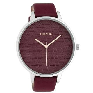 ΡΟΛΟΙ OOZOO C10408 OOZOO Timepieces Bordeaux Leather Strap