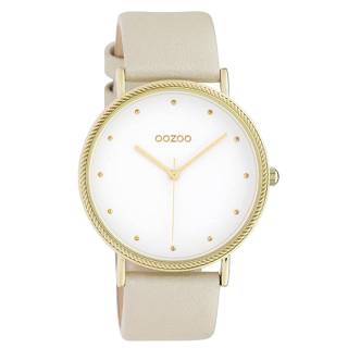 ΡΟΛΟΙ OOZOO  C10416 OOZOO Timepieces Beige Leather Strap