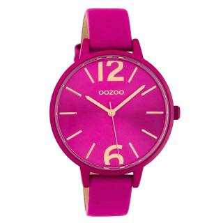 ΡΟΛΟΙ OOZOO C10443 OOZOO Timepieces Fuchsia Leather Strap