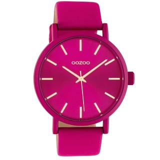 ΡΟΛΟΙ OOZOO C10448 OOZOO Timepieces Fuchsia Leather Strap