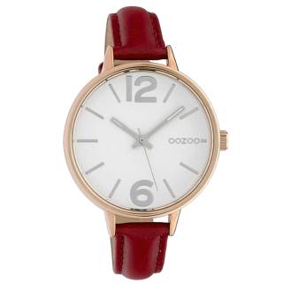 ΡΟΛΟΙ OOZOO C10458 OOZOO Timepieces Red Leather Strap