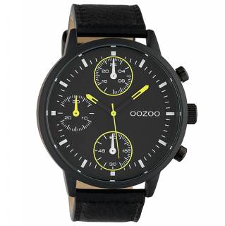 ΡΟΛΟΙ OOZOO C10534 OOZOO Timepieces Black Leather Strap