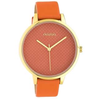 ΡΟΛΟΙ OOZOO C10592 OOZOO Timepieces Orange Leather Strap