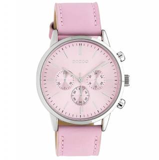 ΡΟΛΟΙ OOZOO C10595 OOZOO Timepieces Pink Leather Strap