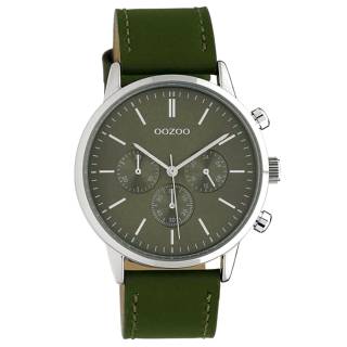 ΡΟΛΟΙ OOZOO C10596 OOZOO Timepieces Olive Green Leather Strap