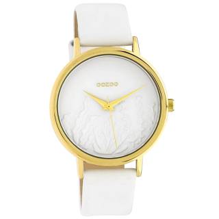 ΡΟΛΟΙ OOZOO C10601 OOZOO Timepieces White Leather Strap