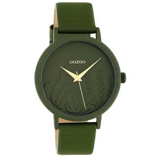 ΡΟΛΟΙ OOZOO C10608 OOZOO Timepieces Olive Green Leather Strap