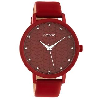 ΡΟΛΟΙ OOZOO C10656 OOZOO Timepieces Red Leather Strap