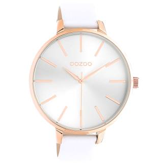 ΡΟΛΟΙ OOZOO C10710 OOZOO Timepieces White Leather Strap