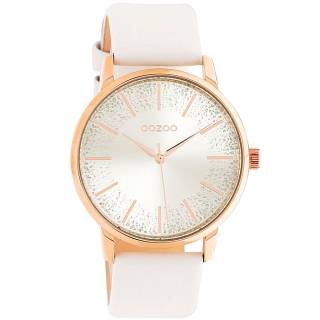 ΡΟΛΟΙ OOZOO C10715 OOZOO Timepieces White Leather Strap